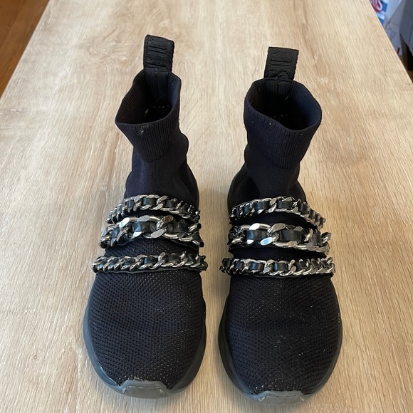 Balmain Socks Chain Link Sneakers In Black/Silver - 38 - Picture 2 of 9